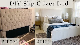 Upgrade Your Basic Bed Frame To A High End Slipcover Bed [upl. by Norrahc83]