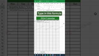 Calendar in Excel‼️ excel exceltips exceltricks spreadsheets corporate accounting finance [upl. by Miguel]