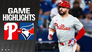 Phillies vs Blue Jays Game Highlights 9324  MLB Highlights [upl. by Quenby]