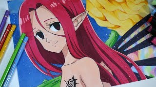 Drawing Gloxinia From The Seven Deadly Sins [upl. by Eclud]