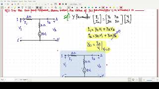 Y21 Parameter Calculation in a Two Port Network Gate 2024 EC [upl. by Annawot]