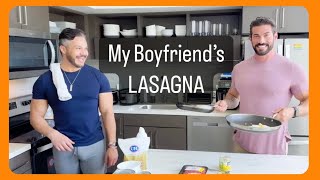 My Boyfriends Lasagna  Cooking Hangouts with the Pineapples  Recipe in the video description [upl. by Ahswat45]