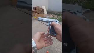 Pistola airsoft 1911 vigor rossi full metal polida muito top [upl. by Noramac]