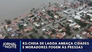 Lagoa dos Patos chega às ruas invade casas e ameaça hospital com 110 pacientes  Jornal da Noite [upl. by Pazia]