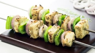 Malai Paneer Tikka Recipe  Vegetarian Tandoori Recipes at Home [upl. by Ahsenauj]