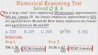 Numerical Reasoning Test  Solved and Explained  Psychometric Test  Numerical Ability Test [upl. by Andres]