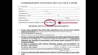 Come compilare il modulo di autodichiarazione del 26 marzo  VIDEO APPROFONDIMENTO [upl. by Nnoj]