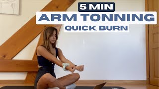 quick no flappy arms workout  5 MIN ARM TONNER [upl. by Kristel]