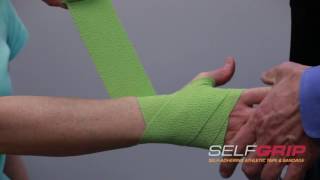 How to tape wrist injuries using SelfGrip®  demonstrated by Dr Overland [upl. by Aynotel291]