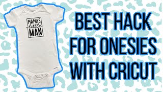 How To Make a DIY Onesie  Baby Bodysuit With Cricut and Easy Press [upl. by Yticilef]