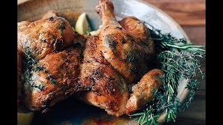 Simple HerbRoasted Spatchcock Chicken Keto Thanksgiving Whole Chicken Recipe [upl. by Ahsilram660]