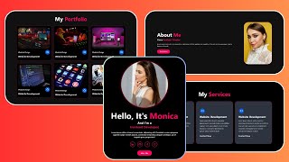 Build a Complete Responsive Personal Portfolio Website using HTML CSS and JavaScript [upl. by Theressa697]