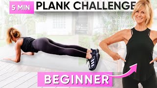 5Minute Plank Challenge To Burn Belly Fat Fast  BEGINNERS [upl. by Naujej]