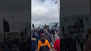 Swindon Town Fans Escorted By Police vs Newport 🙈 [upl. by Yantruoc]