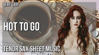 SUPER EASY Tenor Sax Sheet Music How to play HOT TO GO by Chappell Roan [upl. by Noland]