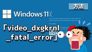 Windows 11●10●「videodxgkrnlfatalerror」エラーを修復する方法 [upl. by Faden]