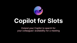 How to schedule a meeting from Copilot Try Copilot for Slots [upl. by Nalor]