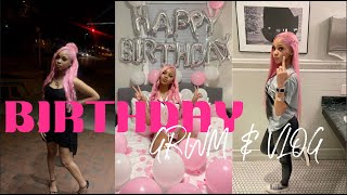 SPEND MY GOLDEN YEAR BIRTHDAY WITH ME VLOG 18 on the 18th GRWM nails lashes new hair color etc [upl. by Albright]