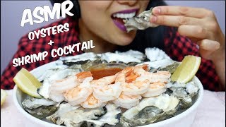 ASMR Shrimp COCKTAIL  FRESH Oysters EATING SOUNDS No Talking  SASASMR [upl. by Kampmann]