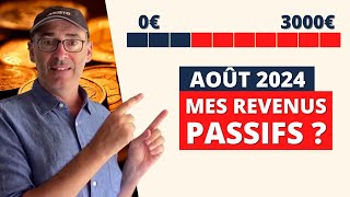 Revenus PASSIFS  mes VRAIS rentes en août 2024 [upl. by Owiat]