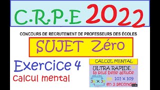 CRPE 2022 sujet zéro MATHS ex4 Calcul mental 34x36 Astuce ultra rapide [upl. by Hakeem]