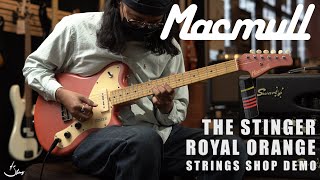 STRINGS SHOP DEMO  MACMULL GUITARS  THE STINGER ROYAL ORANGE [upl. by Elliott140]