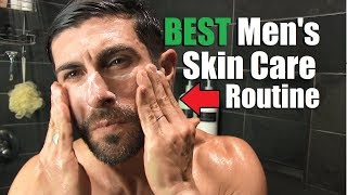 The BEST Mens Skin Care Routine For Clear Skin Morning amp Night Routine  How To Have GREAT Skin [upl. by Leiser634]