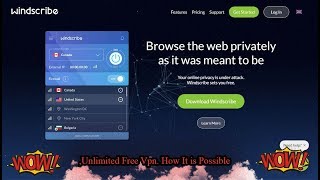 Windscribe free vpn  How To Use Free Internet On PC Or Laptop Using VPN Windscribe  SumonDoherty [upl. by Suzan903]