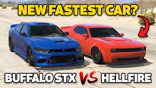 GTA 5 Online BUFFALO STX VS GAUNTLET HELLFIRE NEW FASTEST MUSCLE CAR [upl. by Helbonia840]