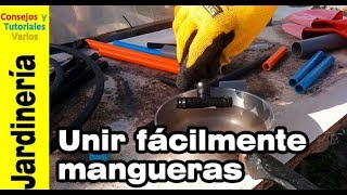 Truco para unir mangueras tipo plansa negras fácilmente sin mucho esfuerzo [upl. by Atirahs991]