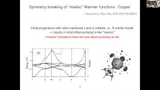 Symmetryadapted Wannier Functions  Yusuke Nomura [upl. by Dich]