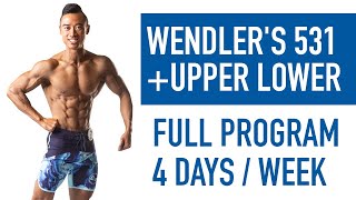 531 UPPER LOWER Split  4 Day Hypertrophy Program Explained [upl. by Hausmann]