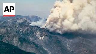 Images show wildfires burning across California [upl. by Yk]