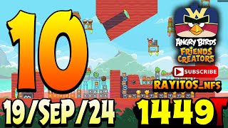 Angry Birds Friends Level 10 Tournament 1449 Highscore POWERUP walkthrough [upl. by Nacul]