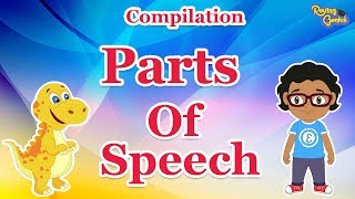 Parts Of Speech  English Grammar Compilation For Kids  Roving Genius [upl. by Enej152]