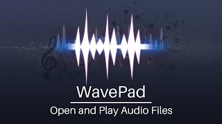 How to Open and Play Audio Files  WavePad Audio Editor Tutorial [upl. by Agee]