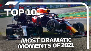 Top 10 Most Dramatic Moments Of The 2021 F1 Season [upl. by Yeuh]