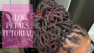 HOW TO STYLE LOCS LOC PETALS TUTORIAL ON BACK LENGTH LOCS [upl. by Notsecnirp]