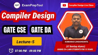 COMPILER DESIGN LECTURE5  GATE CSE  GATE DA [upl. by Lenahtan]