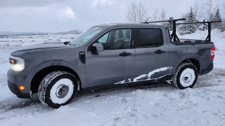 Ford Maverick on Snow Covered Streets Part 1 [upl. by Gnehp160]