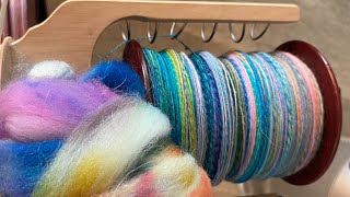 You asked for it Spinning yarn with colorful Falkland roving [upl. by Akiam]