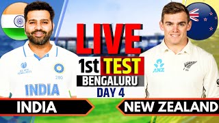 India vs New Zealand 1st Test Day 4  IND vs NZ Live Match Today  Live Cricket Match Today [upl. by Hsenid227]