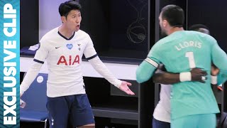 Son Feels the Fury of Lloris at HalfTime for not Tracking Back  All or Nothing Tottenham Hotspur [upl. by Leamhsi]