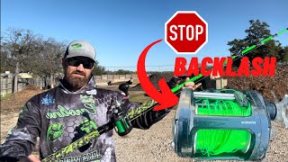 🛑Stop backlash on baitcaster reel How to cast a level wind and not birds nest conventional reel [upl. by Castera]