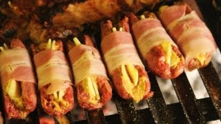 Chorizo Camisón  Relleno y Envuelto con Panceta  Receta Locos X el Asado [upl. by Atteuqaj]