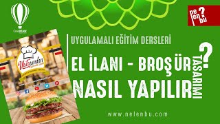 El İlanı  Broşür Tasarımı Nasıl Yapılır  Corel Draw Dersleri [upl. by Nnyled28]