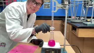 Titration of Acetic Acid with NaOH Lab Demo Video [upl. by Ennayllek]