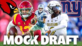 2024 NFL Mock Draft  Cardinals Pick at 1 AND 2 [upl. by Mairam]