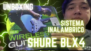 SISTEMA INALAMBRICO DE GUITARRA  SHURE BLX4 [upl. by Oknuj11]