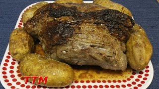 Marinated Beef Cross Rib Roast and Baked Potatoes Cooked in the Toaster OvenEasy Cooking [upl. by Eadith]